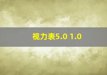 视力表5.0 1.0